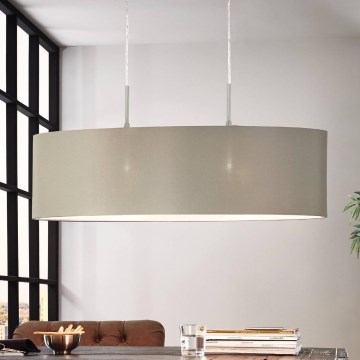 Eglo - Κρεμαστό φωτιστικό οροφής 2xE27/60W/230V taupe