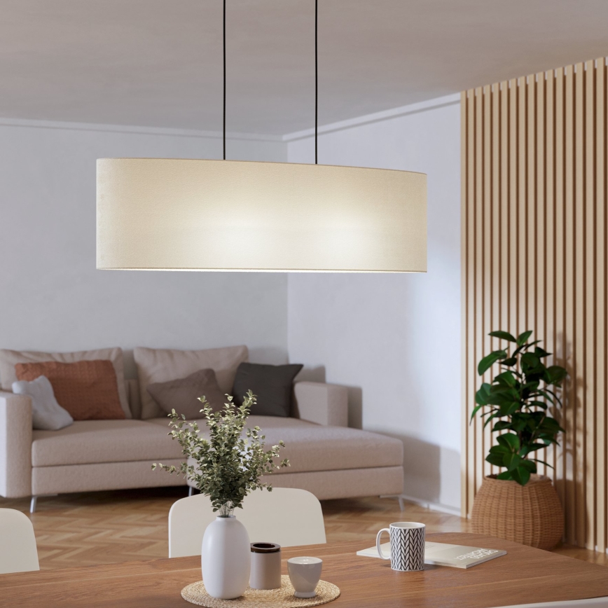 Eglo - Κρεμαστό φωτιστικό οροφής 2xE27/60W/230V λευκό