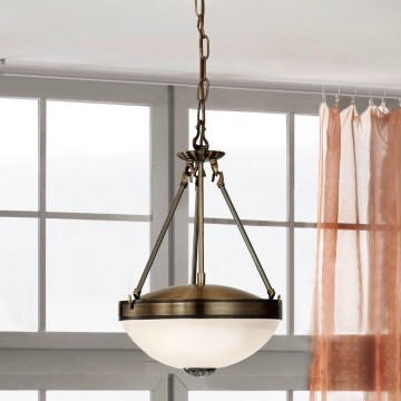 EGLO - Κρεμαστό φωτιστικό οροφής 2xE27/60W/230V μπρονζέ