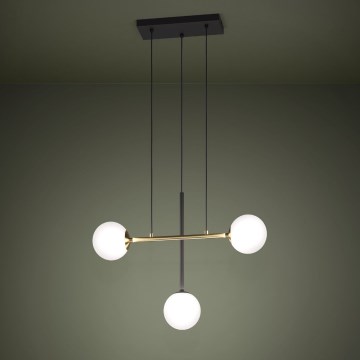 Eglo - Κρεμαστό φωτιστικό οροφής 3xE14/40W/230V χρυσό/μαύρο