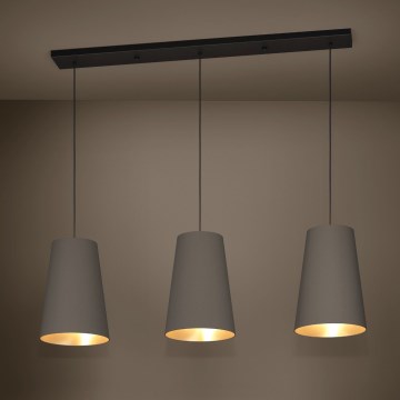 Eglo - Κρεμαστό φωτιστικό οροφής 3xE27/40W/230V καφέ