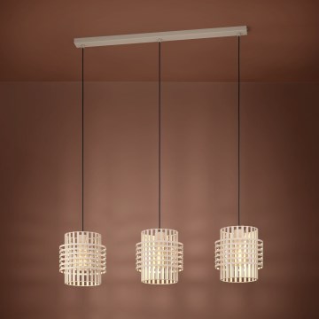 Eglo - Κρεμαστό φωτιστικό οροφής 3xE27/40W/230V κρεμ