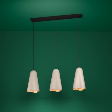 Eglo - Κρεμαστό φωτιστικό οροφής 3xE27/40W/230V μπεζ