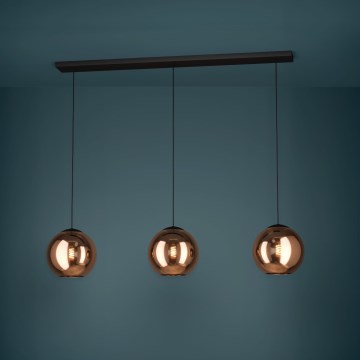 Eglo - Κρεμαστό φωτιστικό οροφής 3xE27/40W/230V χαλκός