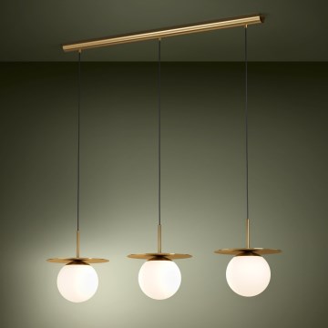 Eglo - Κρεμαστό φωτιστικό οροφής 3xE27/40W/230V χρυσό