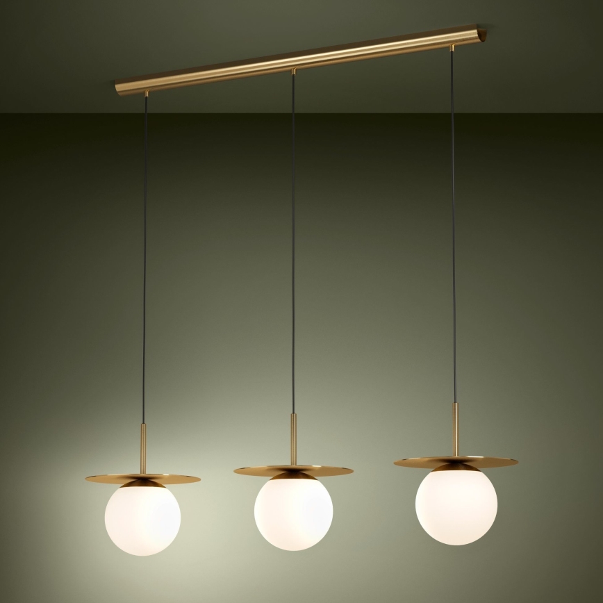 Eglo - Κρεμαστό φωτιστικό οροφής 3xE27/40W/230V χρυσό