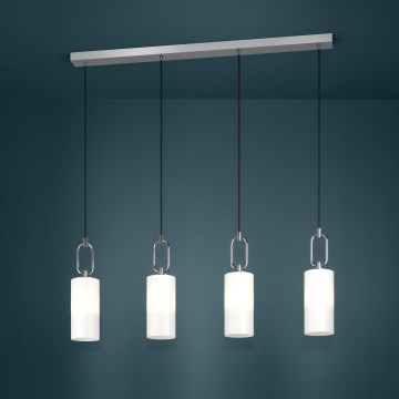 Eglo - Κρεμαστό φωτιστικό οροφής 4xE27/40W/230V γυαλιστερό χρώμιο