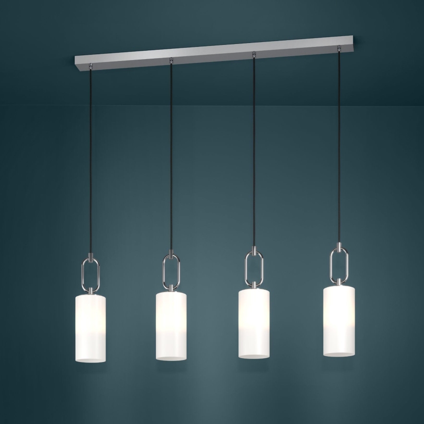 Eglo - Κρεμαστό φωτιστικό οροφής 4xE27/40W/230V γυαλιστερό χρώμιο