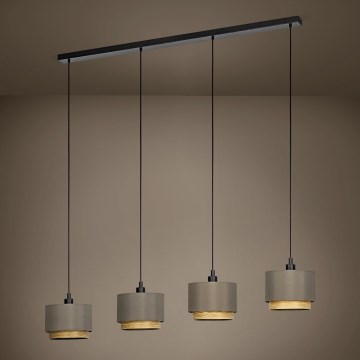 Eglo - Κρεμαστό φωτιστικό οροφής 4xE27/40W/230V καφέ
