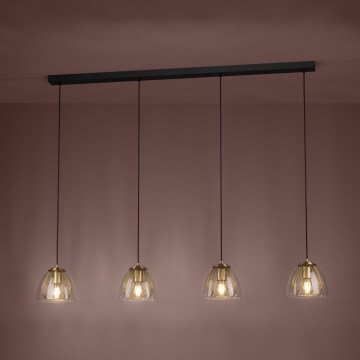 Eglo - Κρεμαστό φωτιστικό οροφής 4xE27/40W/230V χρυσό