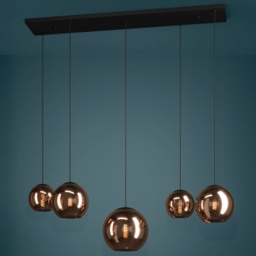Eglo - Κρεμαστό φωτιστικό οροφής 5xE27/40W/230V χαλκός