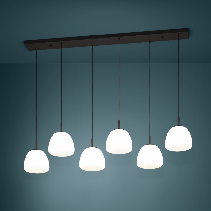 Eglo - Κρεμαστό φωτιστικό οροφής 6xE27/40W/230V μαύρο