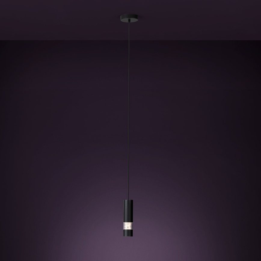 Eglo -  Κρεμαστό φωτιστικό οροφής LED 1xGU10/4,6W/230V μαύρο