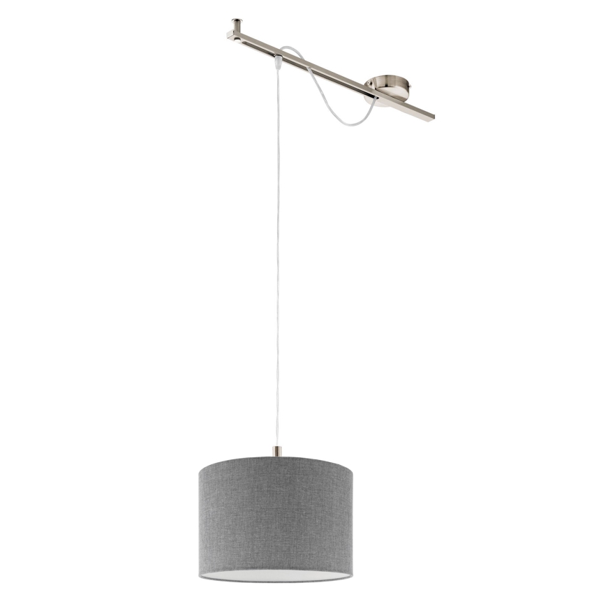 Eglo -  Κρεμαστό φωτιστικό οροφής LED CALCENA 1xE27/60W/230V χρώμιο/γκρι