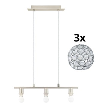 Eglo -  Κρεμαστό φωτιστικό οροφής LED MY CHOICE 3xE14/4W/230V ματ χρώμιο