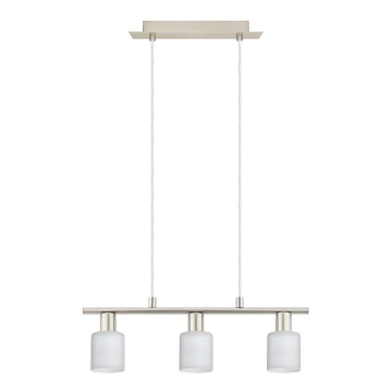Eglo -  Κρεμαστό φωτιστικό οροφής LED MY CHOICE 3xE14/4W/230V ματ χρώμιο/λευκό