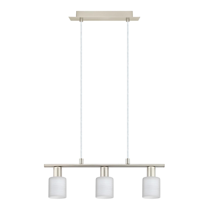 Eglo -  Κρεμαστό φωτιστικό οροφής LED MY CHOICE 3xE14/4W/230V ματ χρώμιο/λευκό