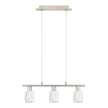 Eglo -  Κρεμαστό φωτιστικό οροφής LED MY CHOICE 3xE14/4W/230V ματ χρώμιο/λευκό