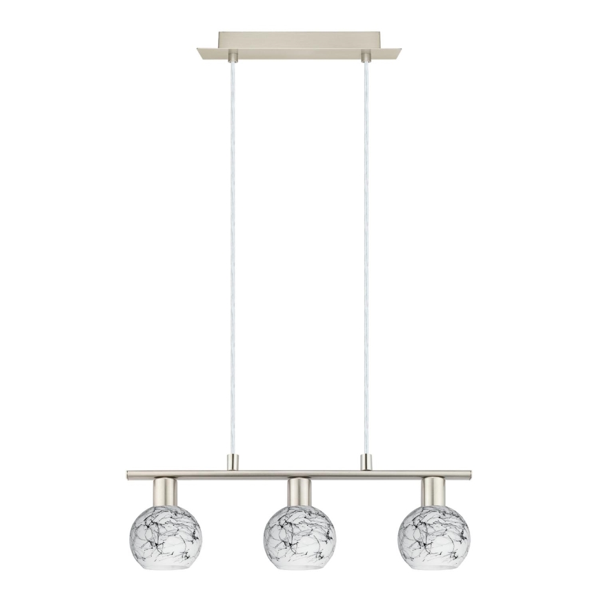 Eglo -  Κρεμαστό φωτιστικό οροφής LED MY CHOICE 3xE14/4W/230V ματ χρώμιο/λευκό/μαύρο