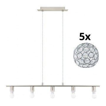 Eglo -  Κρεμαστό φωτιστικό οροφής LED MY CHOICE 5xE14/4W/230V ματ χρώμιο