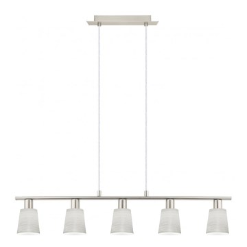 Eglo -  Κρεμαστό φωτιστικό οροφής LED MY CHOICE 5xE14/4W/230V ματ χρώμιο/κρεμ