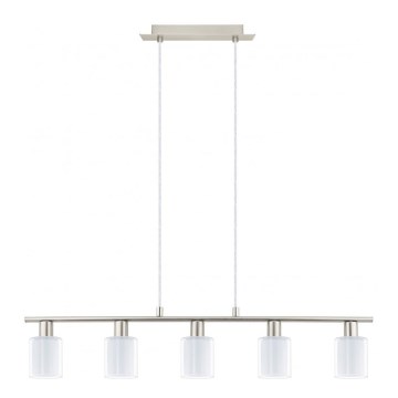 Eglo -  Κρεμαστό φωτιστικό οροφής LED MY CHOICE 5xE14/4W/230V ματ χρώμιο/λευκό