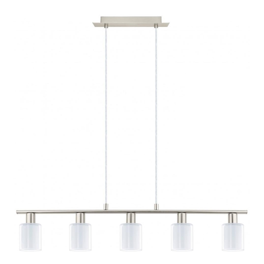 Eglo -  Κρεμαστό φωτιστικό οροφής LED MY CHOICE 5xE14/4W/230V ματ χρώμιο/λευκό