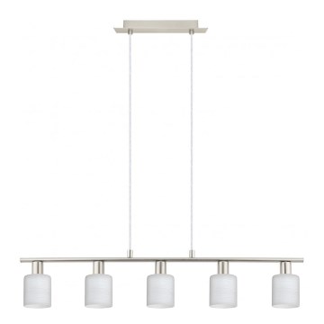 Eglo -  Κρεμαστό φωτιστικό οροφής LED MY CHOICE 5xE14/4W/230V ματ χρώμιο/λευκό