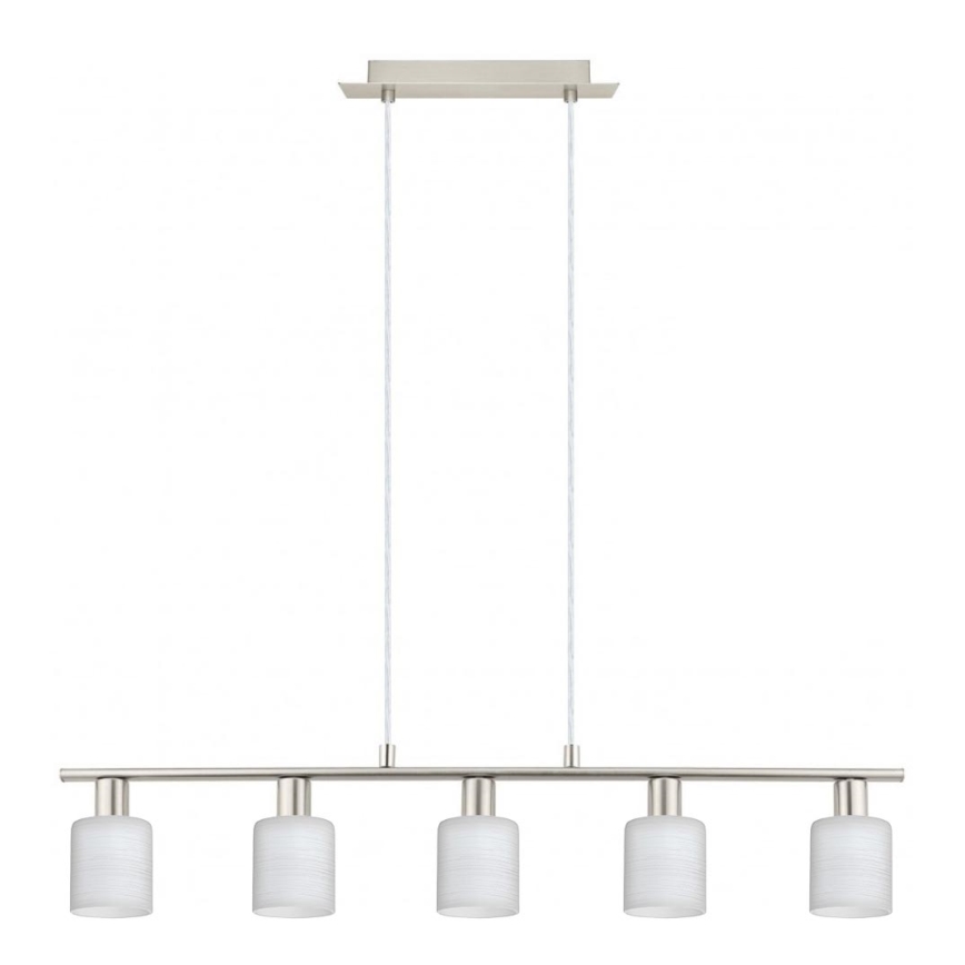 Eglo -  Κρεμαστό φωτιστικό οροφής LED MY CHOICE 5xE14/4W/230V ματ χρώμιο/λευκό