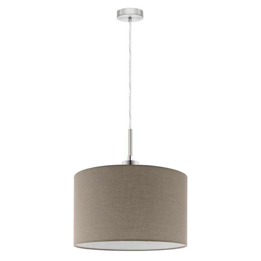 Eglo -  Κρεμαστό φωτιστικό οροφής LED TUNJA 1xE27/60W/230V taupe