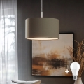Eglo -  Κρεμαστό φωτιστικό οροφής LED TUNJA 1xE27/60W/230V taupe