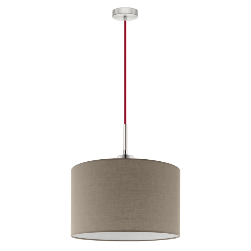 Eglo -  Κρεμαστό φωτιστικό οροφής LED TUNJA 1xE27/60W/230V taupe