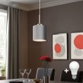 Eglo -  Κρεμαστό φωτιστικό οροφής LED TUNJA 1xE27/60W/230V γκρι