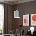 Eglo -  Κρεμαστό φωτιστικό οροφής LED TUNJA 1xE27/60W/230V γκρι