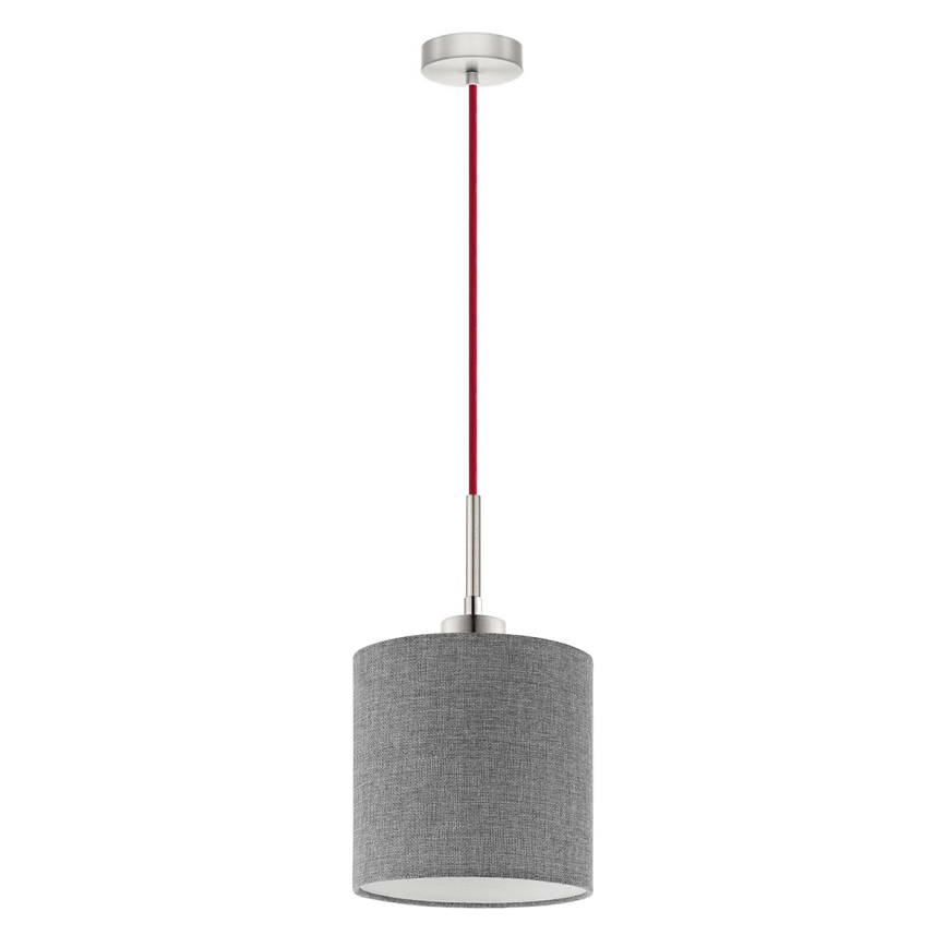 Eglo -  Κρεμαστό φωτιστικό οροφής LED TUNJA 1xE27/60W/230V γκρι
