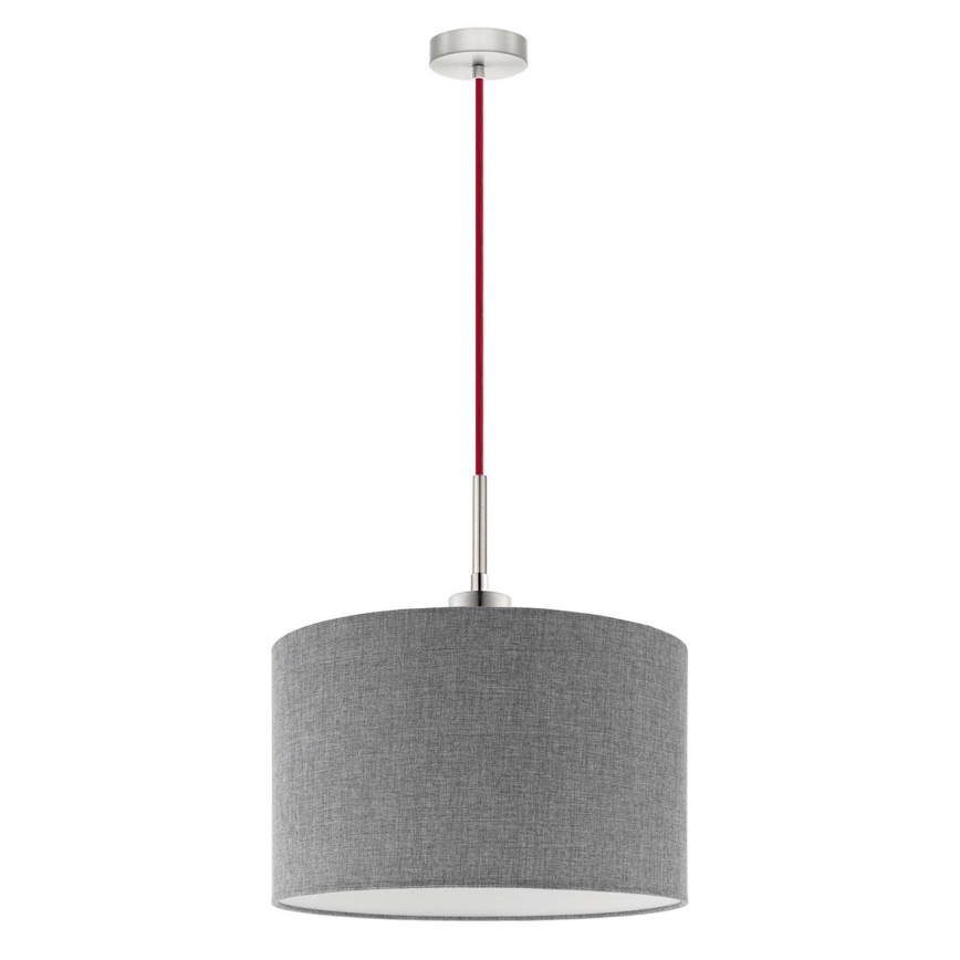 Eglo -  Κρεμαστό φωτιστικό οροφής LED TUNJA 1xE27/60W/230V γκρι