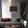 Eglo -  Κρεμαστό φωτιστικό οροφής LED TUNJA 1xE27/60W/230V καφέ