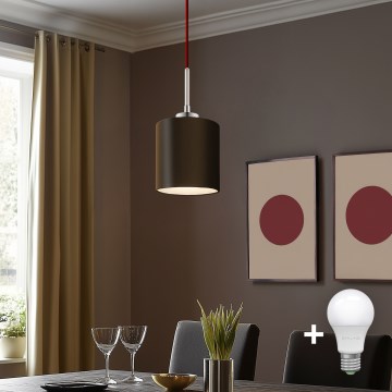 Eglo -  Κρεμαστό φωτιστικό οροφής LED TUNJA 1xE27/60W/230V καφέ