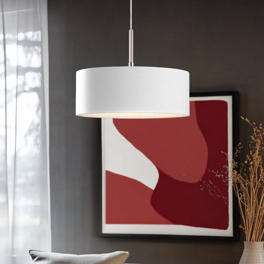 Eglo -  Κρεμαστό φωτιστικό οροφής LED TUNJA 1xE27/60W/230V λευκό