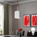 Eglo -  Κρεμαστό φωτιστικό οροφής LED TUNJA 1xE27/60W/230V λευκό
