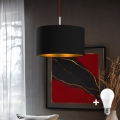 Eglo -  Κρεμαστό φωτιστικό οροφής LED TUNJA 1xE27/60W/230V μαύρο