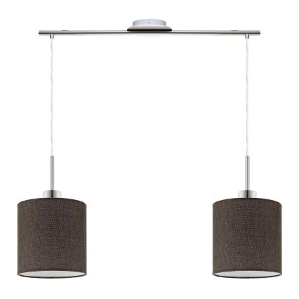 Eglo -  Κρεμαστό φωτιστικό οροφής LED TUNJA 2xE27/60W/230V καφέ