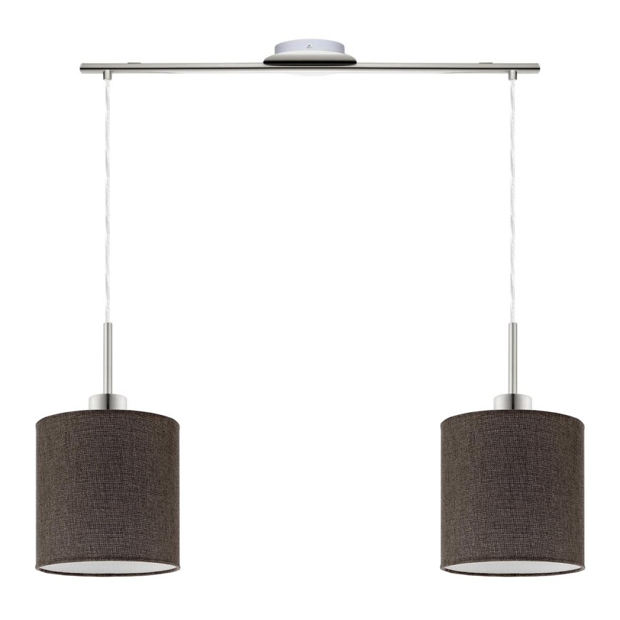 Eglo -  Κρεμαστό φωτιστικό οροφής LED TUNJA 2xE27/60W/230V καφέ