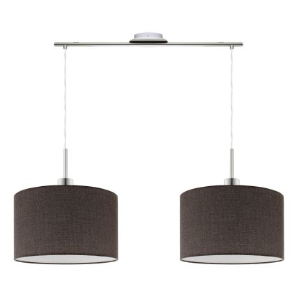 Eglo -  Κρεμαστό φωτιστικό οροφής LED TUNJA 2xE27/60W/230V καφέ