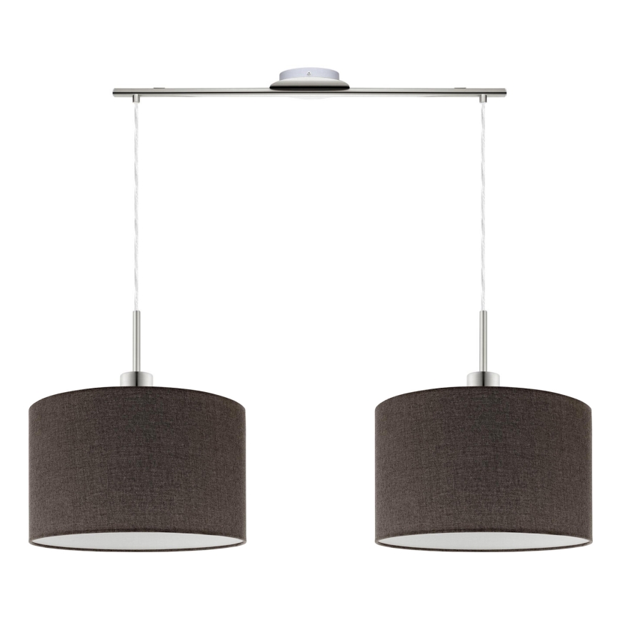 Eglo -  Κρεμαστό φωτιστικό οροφής LED TUNJA 2xE27/60W/230V καφέ