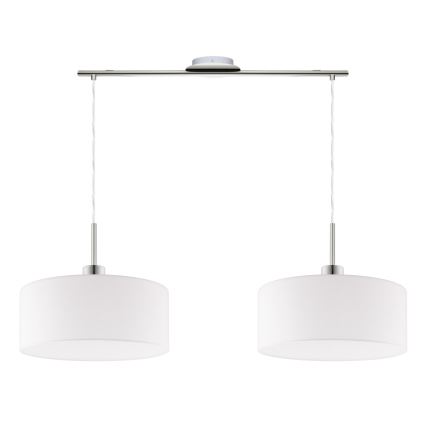 Eglo -  Κρεμαστό φωτιστικό οροφής LED TUNJA 2xE27/60W/230V λευκό