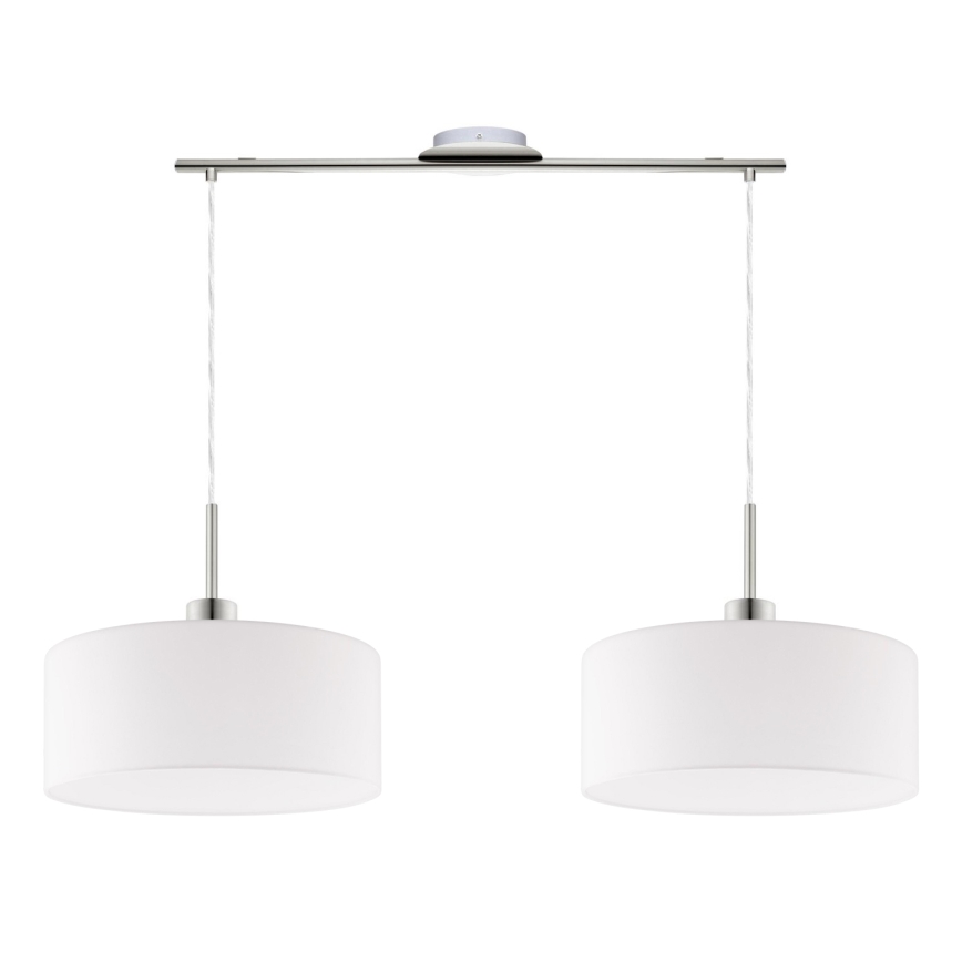 Eglo -  Κρεμαστό φωτιστικό οροφής LED TUNJA 2xE27/60W/230V λευκό