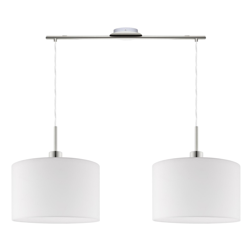 Eglo -  Κρεμαστό φωτιστικό οροφής LED TUNJA 2xE27/60W/230V λευκό