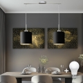 Eglo -  Κρεμαστό φωτιστικό οροφής LED TUNJA 2xE27/60W/230V μαύρο