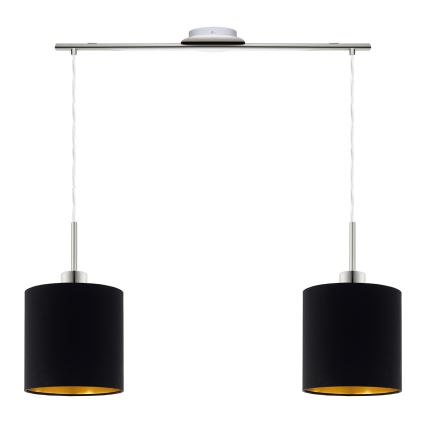 Eglo -  Κρεμαστό φωτιστικό οροφής LED TUNJA 2xE27/60W/230V μαύρο
